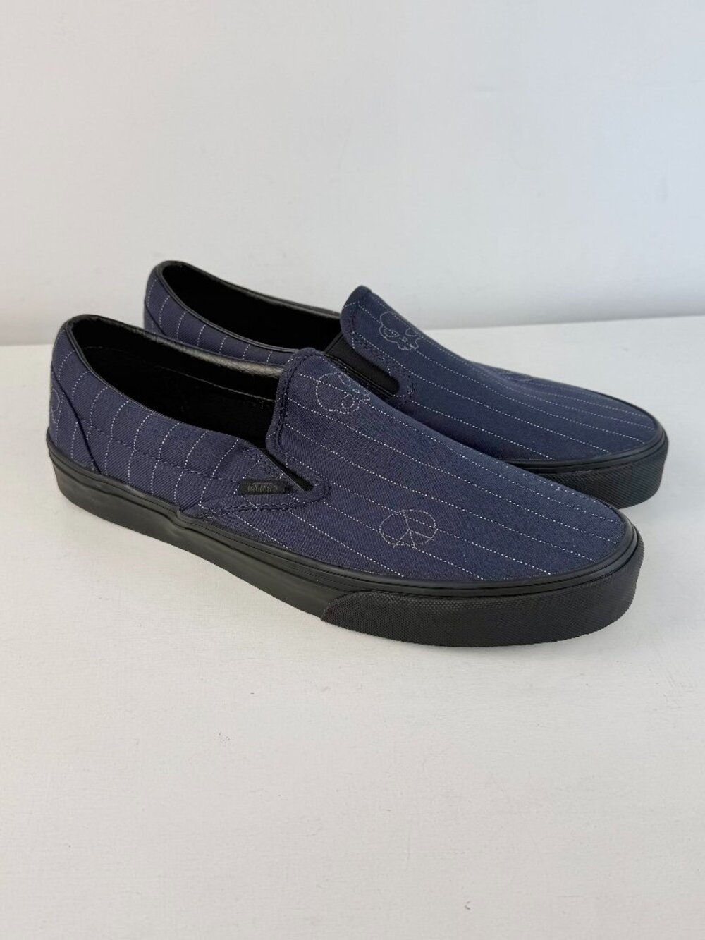 Men's 11 - Vans Classic Slip-On 'Wool - Navy Black' Sneakers - 500714